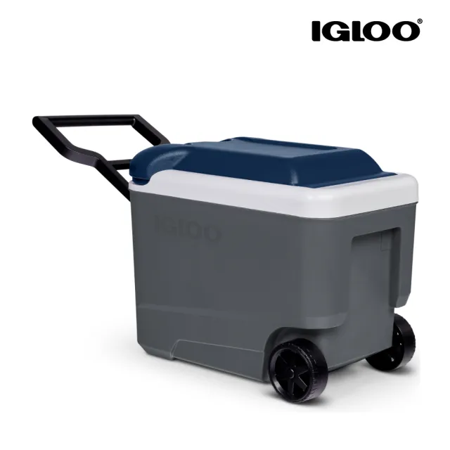 【IGLOO】MAXCOLD 系列五日鮮 40QT 拉桿冰桶 34226(保鮮 保冷 露營 戶外 保冰 冰桶)