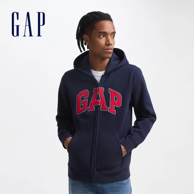 GAP 女裝 Logo短版翻領短袖襯衫-白色(873201)