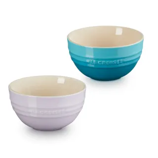 【Le Creuset】瓷器韓式飯碗350ml(薰衣草/加勒比海藍 2色選1)