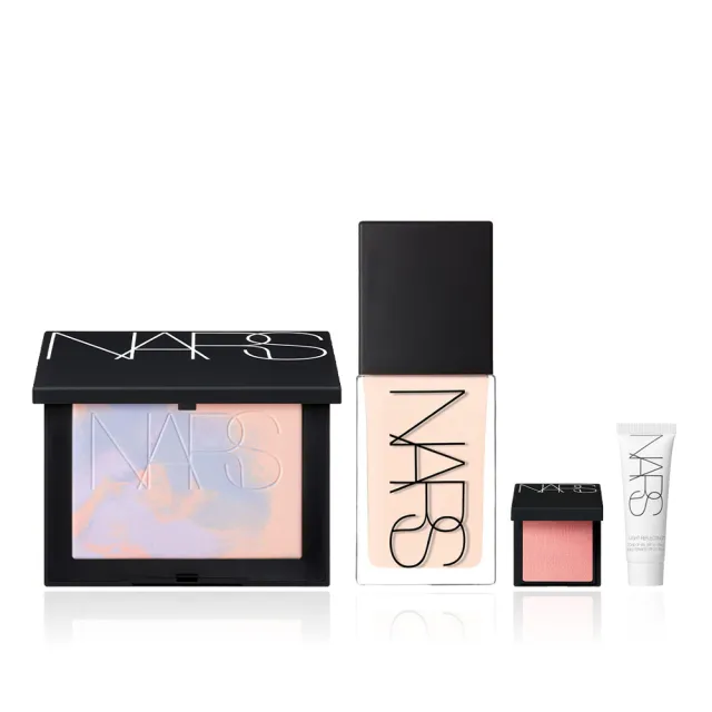 【NARS】裸光底妝獨家組(小白餅+小光瓶粉底/定妝蜜粉/裸光蜜粉餅)