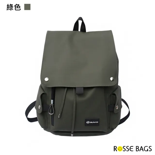 【Rosse Bags】雙11 男女款中性時尚大容量學生雙肩包(現+預  黑色／綠色／紅色／灰色)