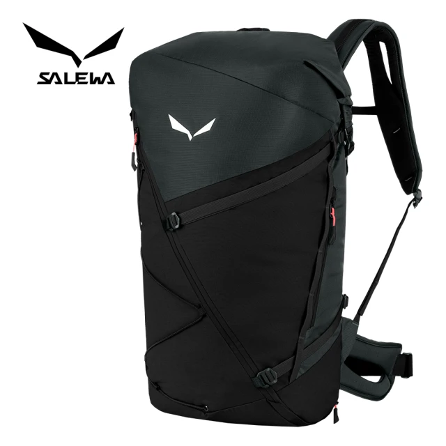 SALEWA Puez 40+5L Backpack 捲頂背包 女 黑色(運動背包 健行背包 多功能背包 機能後背包)