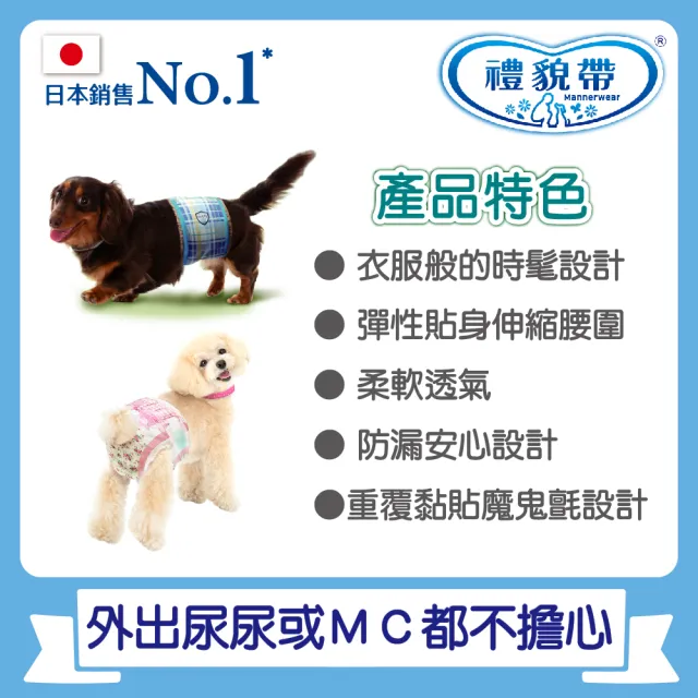 【Unicharm Pet禮貌帶】犬用禮貌帶/生理褲SSS-LL(狗尿布/公母狗)