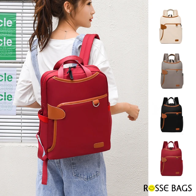 Rosse Bags 韓版防潑水輕盈牛津布學生14吋電腦包(現+預 黑色／灰色／米色／紅