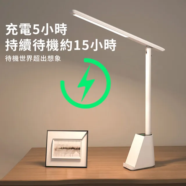 【YUNMI】高亮LED護眼檯燈 USB充電桌面檯燈 床頭燈 小夜燈 閱讀燈 臺燈(三段色溫 無極調光)