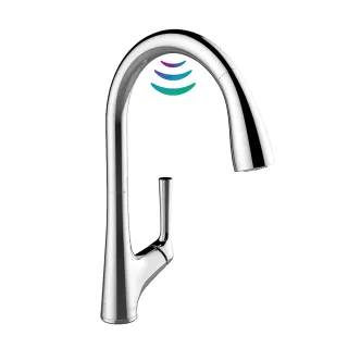 【KOHLER】Malleco 廚房感應伸縮龍頭 電池式(鍍鉻)