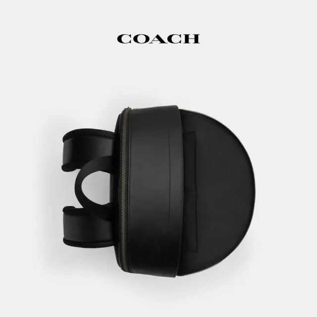 【COACH】蔻馳官方直營 WEST經典Logo後背包-炭黑色/黑色(CV925)