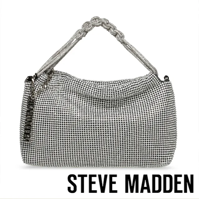 【steve madden】BVESPER 奢華鑽面手提包(銀色)