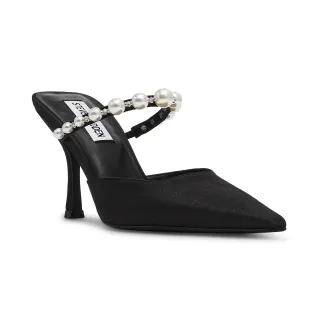 【steve madden】BRECKI-P 氣質珍珠尖頭涼跟鞋(黑色)
