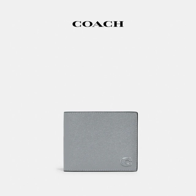 COACH 經典Logo三用式皮夾-灰藍色(CJ880)