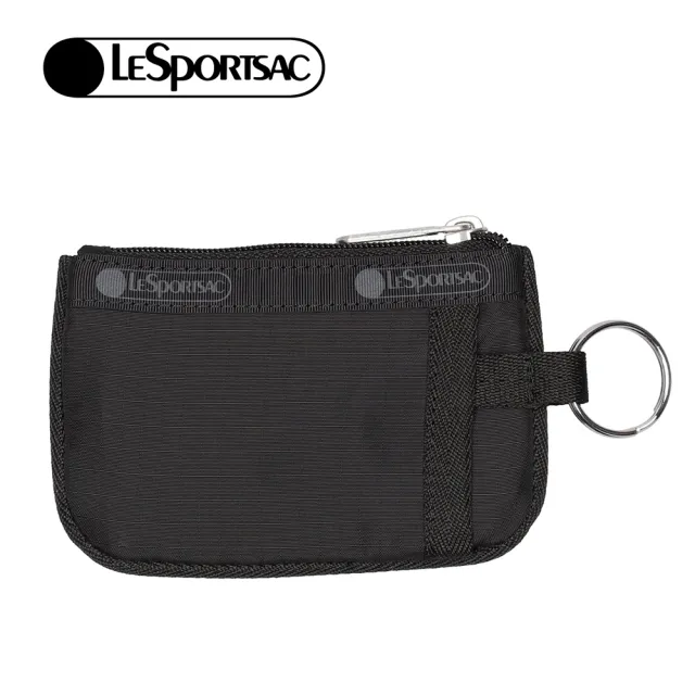 Lesportsac】Key Card Holder 極簡卡片零錢鑰匙包送禮禮物(酷黑