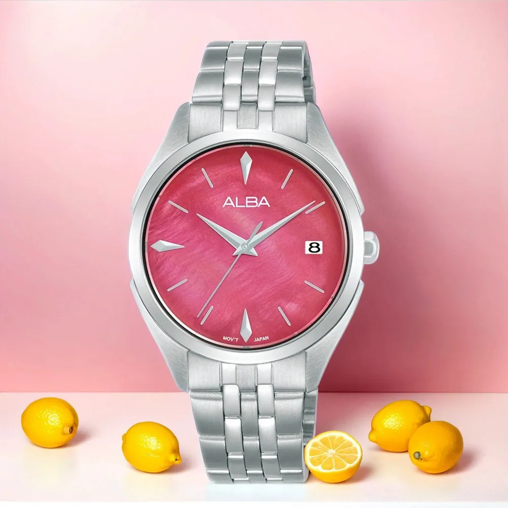 【ALBA】雅柏 薔薇紅珍珠貝女錶-32mm 母親節 送禮 禮物(AG8P41X1/VJ32-X345R)