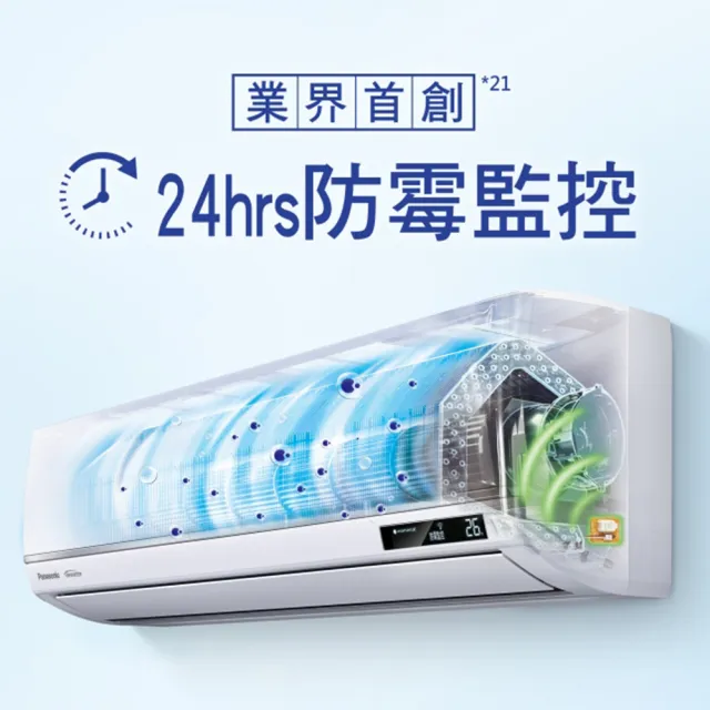 【Panasonic 國際牌】2-4坪+3-5坪一對二變頻冷暖分離式冷氣(CU-2J45FHA2/CS-UX22BA2+CS-UX28BA2)