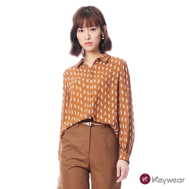 KeyWear 奇威名品 立體壓紋親膚高領上衣(共2色)折扣