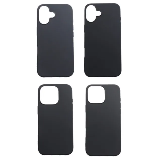 【LOYALTY】iPhone16/16Plus/16Pro/16ProMax黑色矽膠磨砂手感柔軟觸感防摔手機保護殼