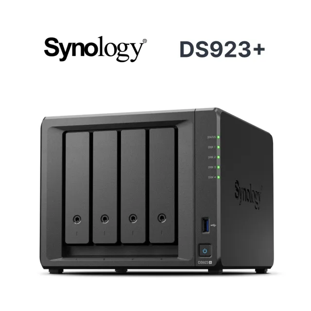 【Synology 群暉科技】搭 HAT3310 8TB x2 ★ DS923+ 4Bay NAS 網路儲存伺服器