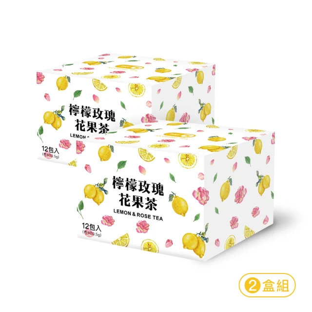 MORNING TEA 檸檬玫瑰花果茶二組入｜10.5g*12包(玫瑰花茶 果乾茶 花果茶 元氣茶 養顏茶 美容茶 機能茶)