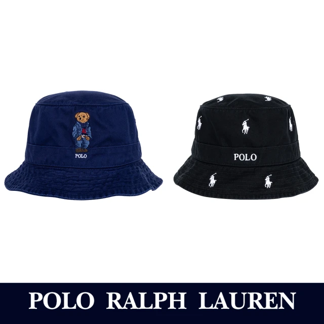 RALPH LAUREN RL POLO 經典刺繡漁夫帽-多色組合(平輸品/熊款/小馬款)