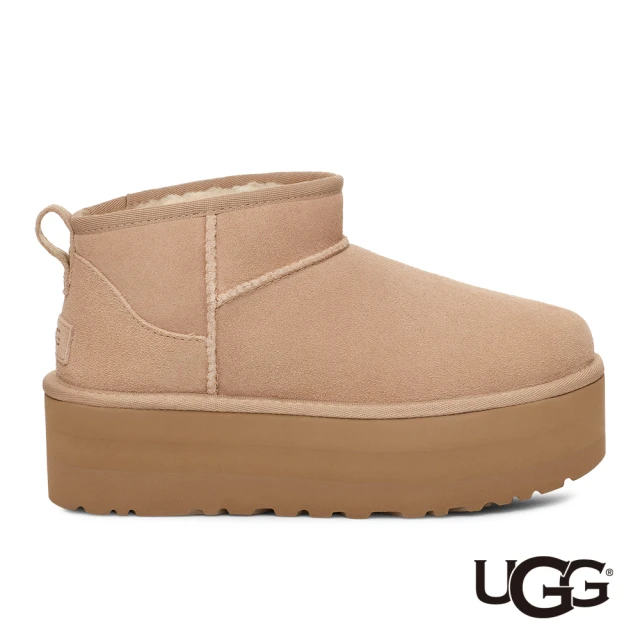 UGG 女鞋/靴子/女靴/雪靴/Classic Ultra Mini Platform(沙色-UG1135092BLK)