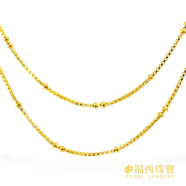 【福西珠寶】黃金項鍊 1.4尺 珠珠小金豆義大利鍊 (金重1.62錢正負0.03錢)