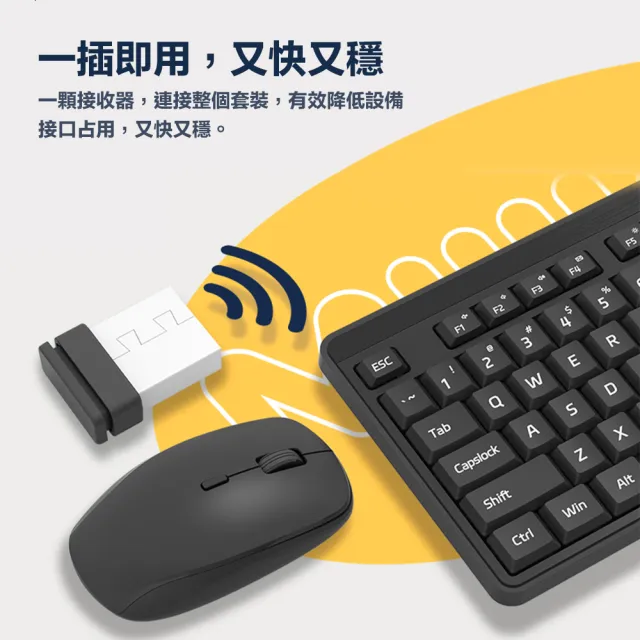 【MIIIW 米物】無線鍵鼠套裝 PB01(小米鍵盤 小米滑鼠 無線鍵盤滑鼠 鍵盤 無線鍵盤 鼠標 滑鼠 辦公鍵盤)