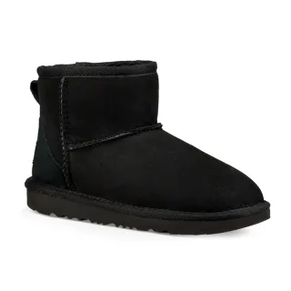 【UGG】童鞋/靴子/真皮雪靴/厚底靴/Classic Mini II(黑色-UG1017715KBLK)