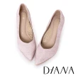 【DIANA】9 cm王妃煥彩蕾絲布面高跟尖頭跟鞋(粉色)