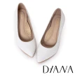 【DIANA】8 cm黛妃極光進口布高跟尖頭跟鞋(白色)