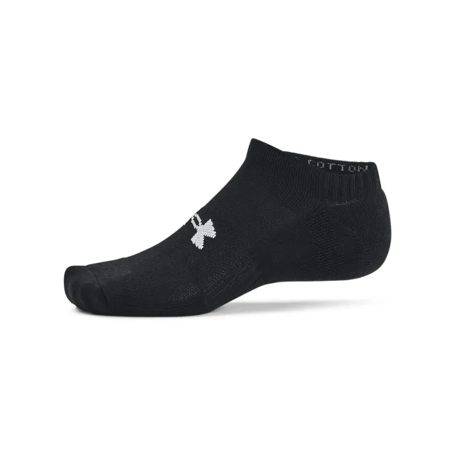 【UNDER ARMOUR】UA 男女同款 Training Cotton 腳踝襪/6入_1386317-001(黑色)