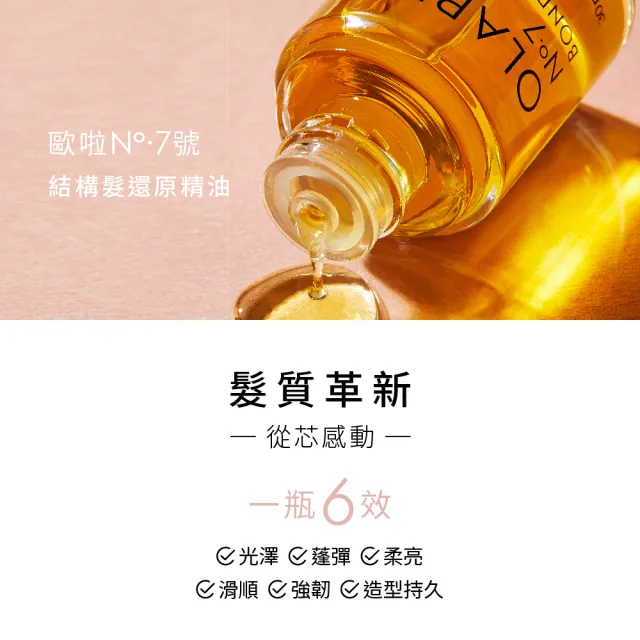 【OLAPLEX 歐啦】7號結構還原精油30ml(結構護髮/免沖洗/洗後修護)