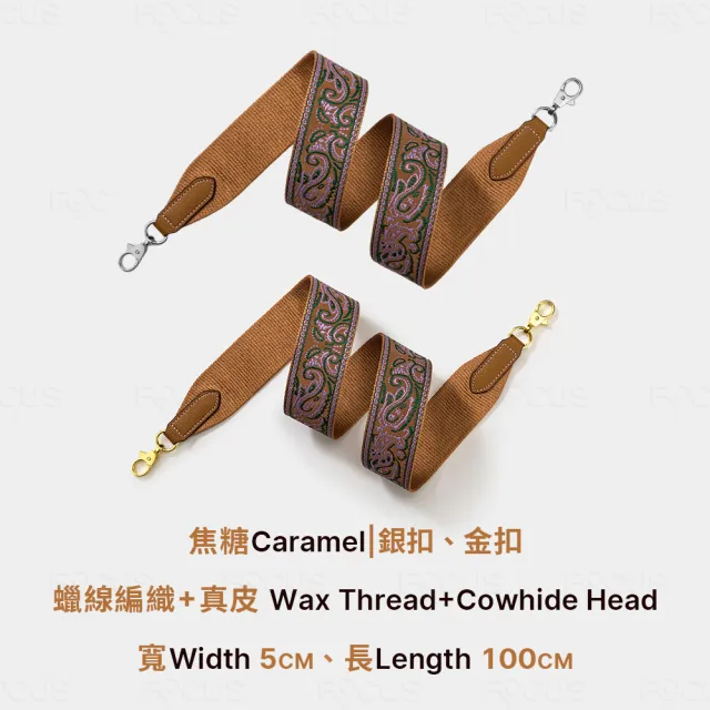 【BAGGLY&CO】雙11 大眼魚真皮扣頭圖騰編織5cm寬版肩背帶(真皮包包 粉/灰/焦糖/深藍/黑)
