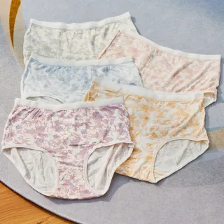 【IMACO】玫瑰森林高彈力咖啡紗中腰內褲(12件組)