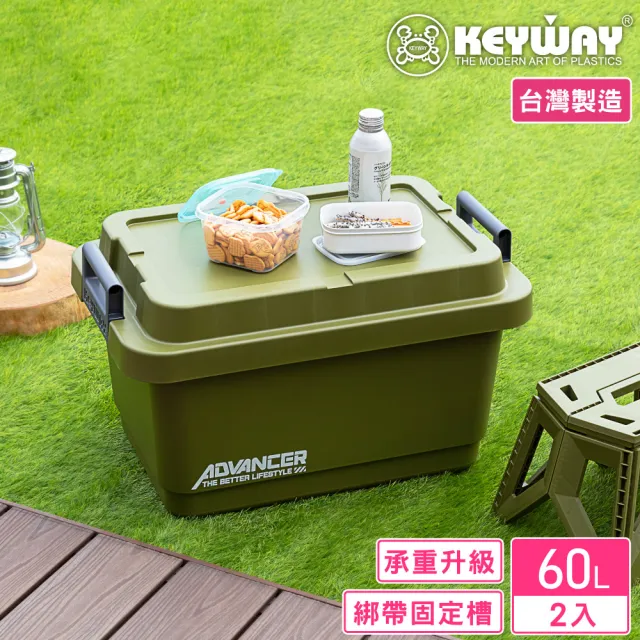 【KEYWAY 聯府】杜克重型收納箱60L-2入(整理箱 置物箱 MIT台灣製造)