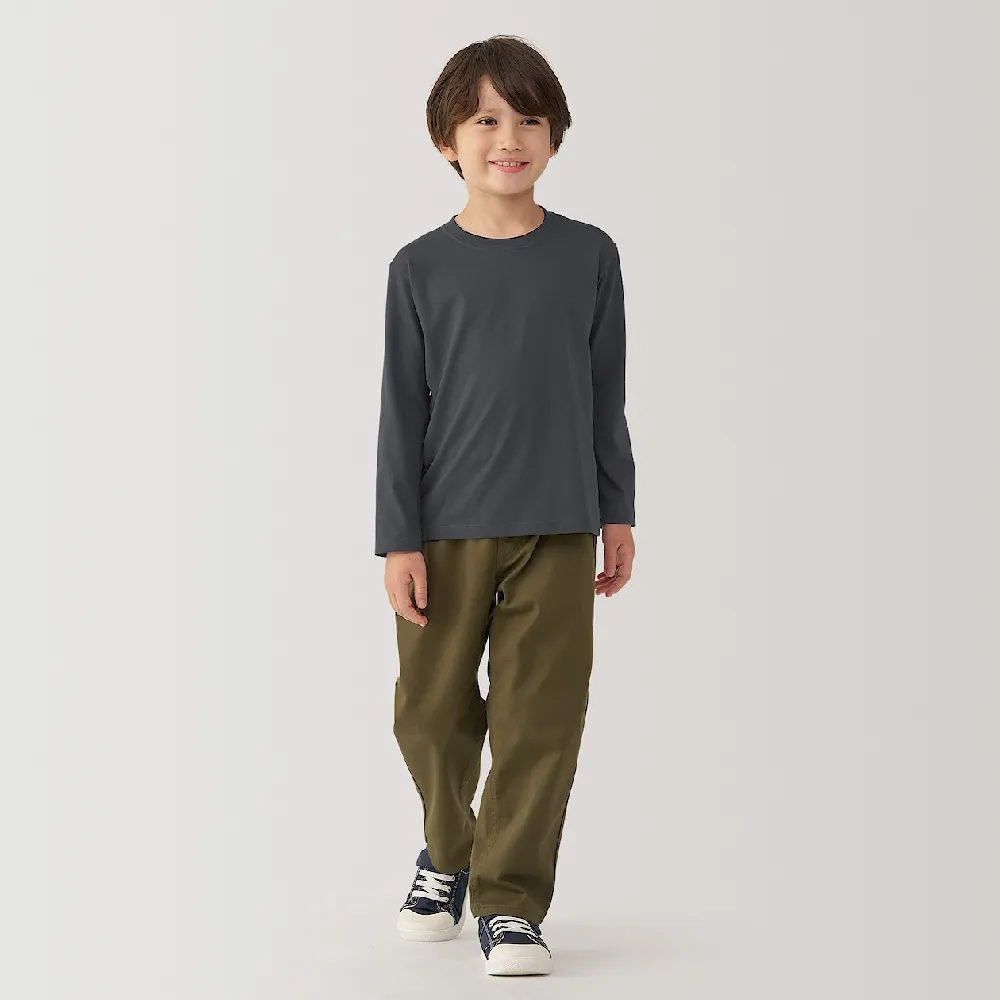 【MUJI 無印良品】兒童圓領長袖T恤(共6色)