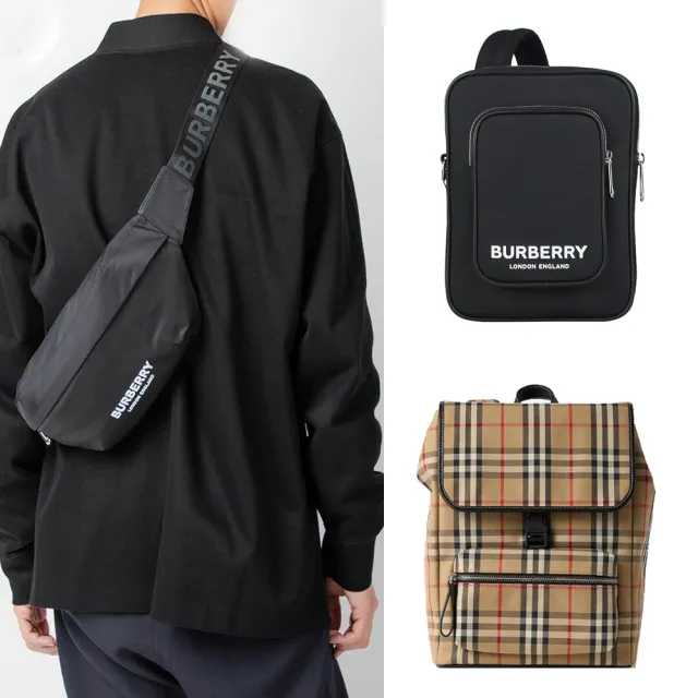 BURBERRY 品牌經典包款斜背包/腰包/後背包(多款任選)