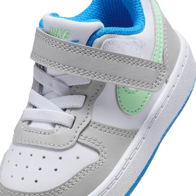 【NIKE 耐吉】COURT BOROUGH LOW RECRAFT TD 幼童 小童 兒童休閒鞋-白灰藍(DV5458005)