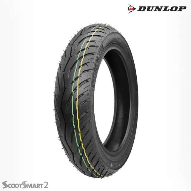 【DUNLOP 登祿普】SCOOT SMART 2 超耐磨通勤胎-14吋(120/70-14 55S 前胎 聰明胎2代)