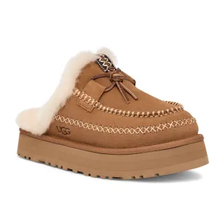 【UGG】女鞋/穆勒鞋/真皮鞋/厚底拖鞋/Disquette Alpine(栗子棕-UG1158260CHE)