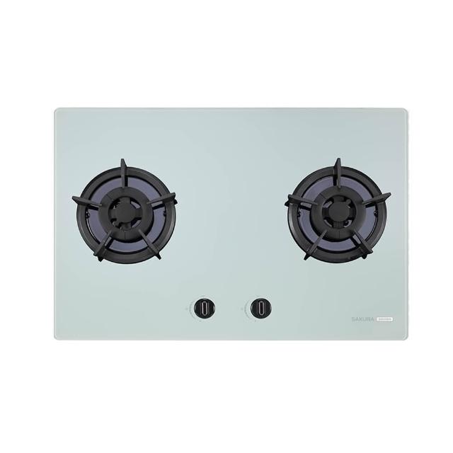 【SAKURA 櫻花】雙口檯面爐瓦斯爐G2623BG白色NG1/LPG(G2623BGW基本安裝)