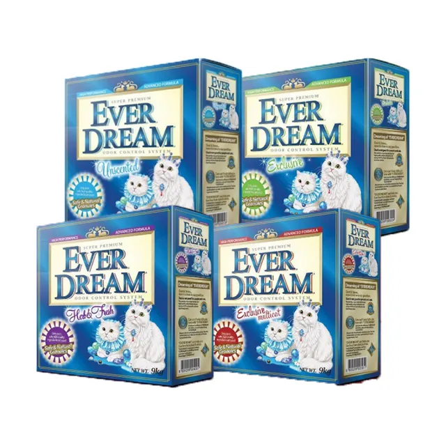 【EVER DREAM】美國藍貓速凝結貓砂 9kg(貓砂、凝結貓砂、多種味道)