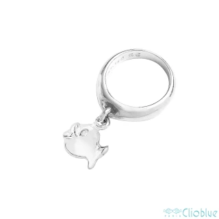 【CLIO BLUE】嘟嘴俏皮小魚純銀戒 925純銀 情人魚 雙魚(法國巴黎品牌/925純銀)
