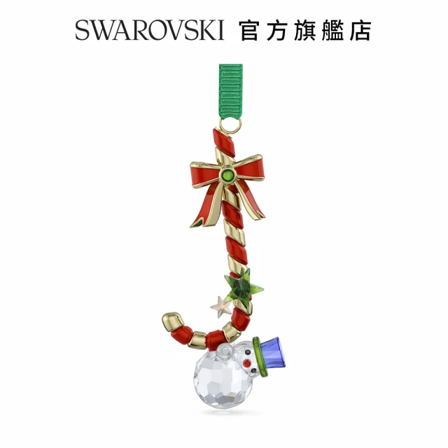 SWAROVSKI 官方直營 Holiday Cheers Dulcis 拐杖糖掛飾 交換禮物(聖誕節限定)