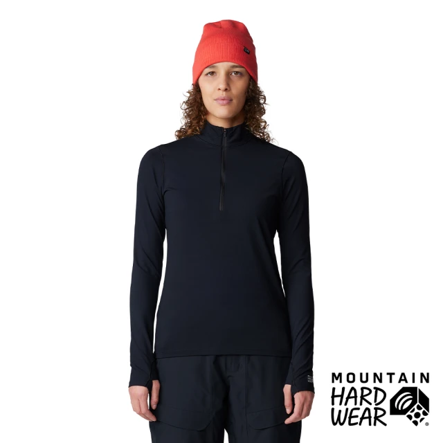 Mountain Hardwear MHW Butter Up™ Half Zip 防曬半拉鍊長袖排汗衣 女款 黑色 #2084621