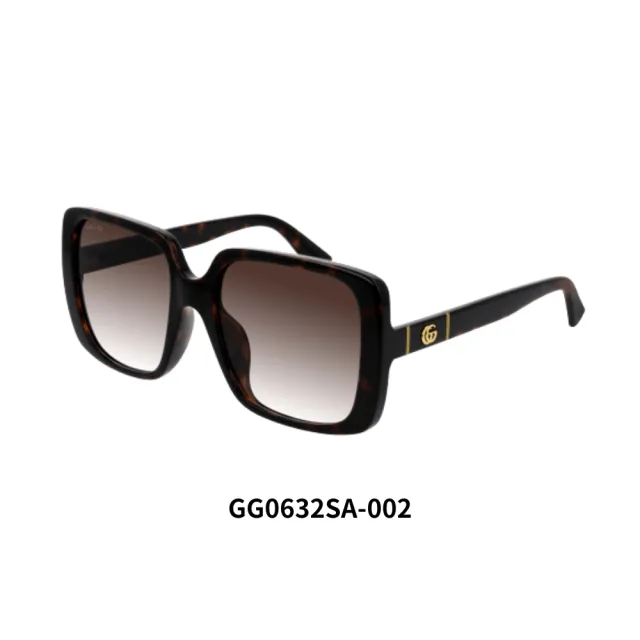 【GUCCI 古馳】韓版膠框太陽眼鏡組合(GG0632SA、GG0636SK、GG0637SK、GG0765SA 多款任選)