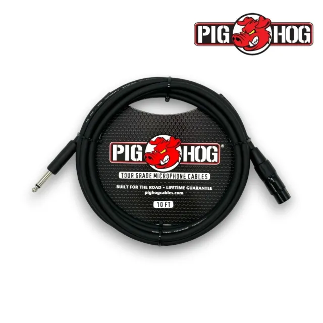 【PIG HOG】終身免費保固 10呎Hi-Z麥克風導線／PHM10Z(樂器導線 6.3導線 XLR導線 播客 MIC)