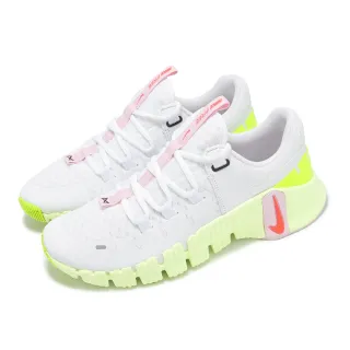 【NIKE 耐吉】訓練鞋 Wmns Free Metcon 5 女鞋 男鞋 白 螢光黃 健身 運動鞋(DV3950-104)