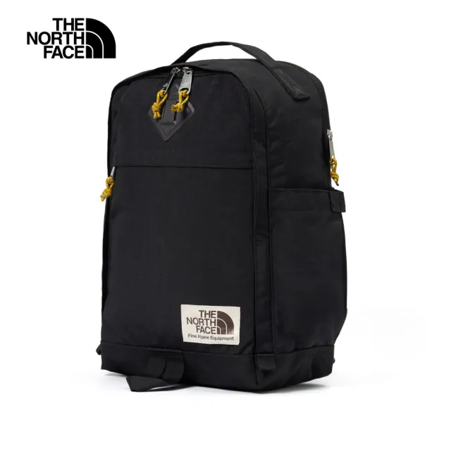 【The North Face 官方旗艦】北面男女款黑色DWR防潑水復古後背包｜52VQASX(筆電包/登山包)