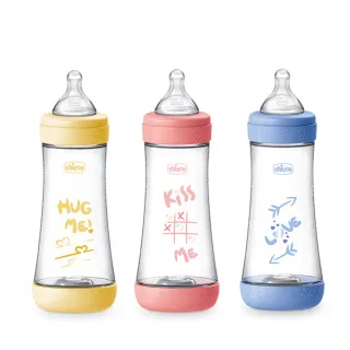 【Chicco】Perfect 5完美防脹PP奶瓶300ml-三孔(防脹氣 透氣 仿母乳)