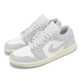 【NIKE 耐吉】休閒鞋 Wmns Air Jordan 1 Low 女鞋 男鞋 海鹽灰 奶油底 AJ1 一代 低筒(DC0774-103)