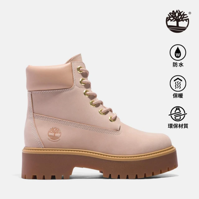 Timberland 女款淺粉色Stone Street防水厚底6吋靴(A6AWCDR1)